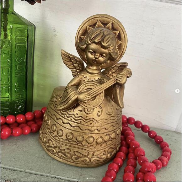 Vintage Gold Angel Planter MCM Napco Napcoware X-7446 - Picture 1 of 5